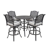Alcott Hill Round 4 - Person 42'' L Outdoor Standing Height Table Set