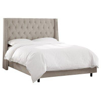 Skyline Furniture Costella Tufted Upholstered Low Profile Standard Bed