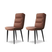 Corrigan Studio 17.72" Grey Solid back side Chair(Set of 2)