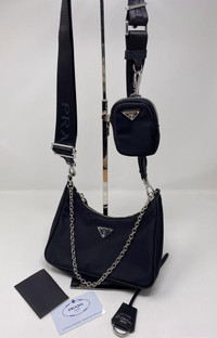 Prada Re-Edition 2005 Re-Nylon bag Multipochette fabric 3 in 1 women bag shoulder purse evening tote crossbody bag