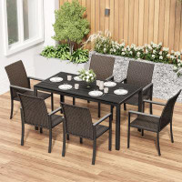 Winston Porter Scrope 6 - Person 59" Long Dining Set