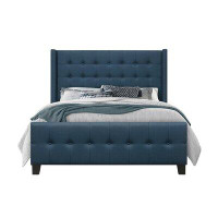 Three Posts Laverriere Tufted Upholstered Low Profile Standard Bed
