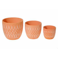 iH casadécor 3-Piece Ceramic Pot Planter Set