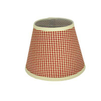 Gracie Oaks Small Red And Cream Clip On Lamp Shade