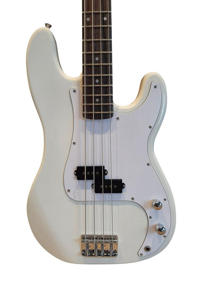 On Sale! Bass Guitar for Beginners Regular Size White SPS514 Free shipping in Guitars - Image 2