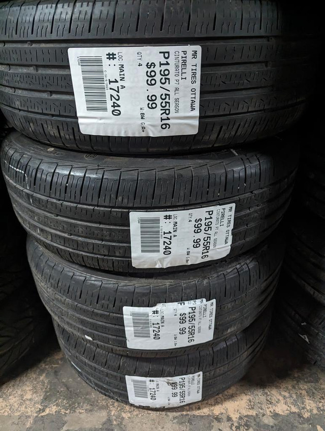 P195/55R16  195/55/16  PIRELLI  CINTURATO P7 ALL SEASON ( all season summer tires ) TAG # 17240 in Tires & Rims in Ottawa