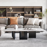 Orren Ellis Light luxury home living room Italian style high-end simple modern coffee table