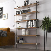 Williston Forge Versatile 6-Tier Wall-Mounted Shelving Unit - Sturdy, Modern Design, Easy Assembly