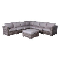 Birch Lane™ Caron Fully Assembled 122'' Wide Outdoor Wicker Reversible Patio Sectional