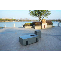 Direct Wicker 14.57'' H x 42.13'' W Magnesium Oxide Propane Outdoor Fire Pit Table