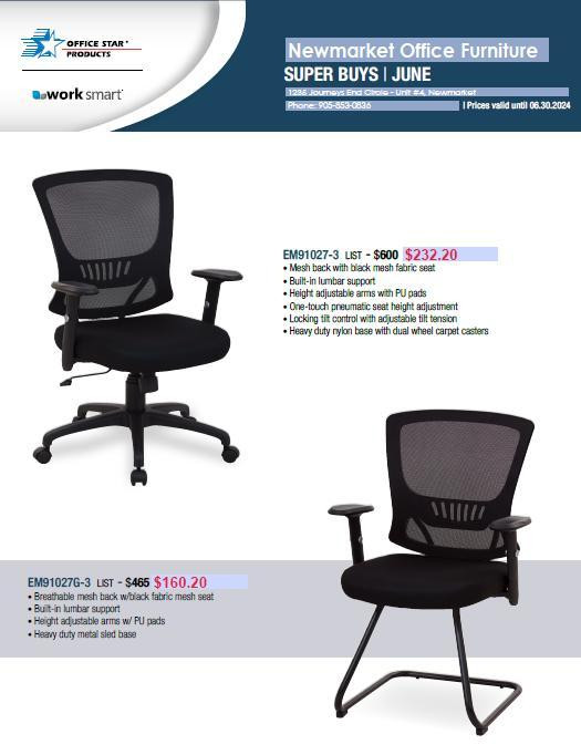 Monthly Office Furniture Specials! in Chairs & Recliners in Markham / York Region - Image 4