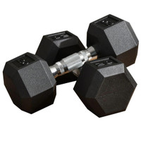 RUBBER DUMBBELLS WEIGHT SET, TOTAL 40LBS(20LBS EACH) DUMBBELL HAND WEIGHT FOR BODY FITNESS TRAINING FOR HOME OFFICE GYM,