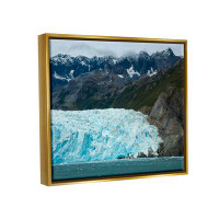 Stupell Industries Frozen Glacier Photography Framed Floater Canvas Wall Art by Daniel Sproul