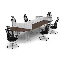 Inbox Zero Desks work station meeting seminar tables model BA1A1879DCF440C5A4C9BD919CEBB6D2 18pc group colour beech comp