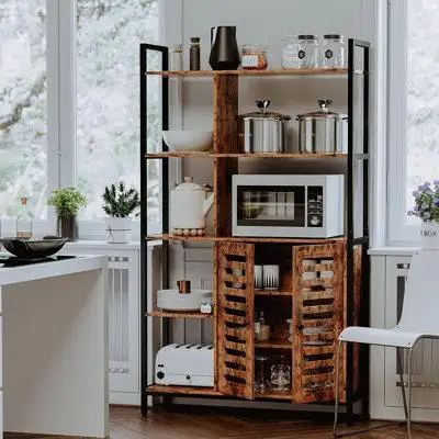 This bookshelf merges display and storage into one unit—5 open shelves for precious mementos plantso...