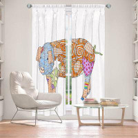 East Urban Home Lined Window Curtains 2-panel Set for Window Size 40" x 61" by Marley Ungaro - Pig White