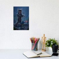 East Urban Home Jurassic Kitty by Vincent Hie - Print