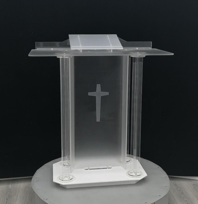 Acrylic Podium Acrylic Pulpits Churches Podium Professional Plexiglass Podium Lectern for Weddings and Church 220335 in Other Business & Industrial in Toronto (GTA) - Image 4