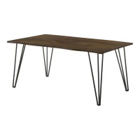 17 Stories Belvoir Rectangular Dining Table in Brown and Black