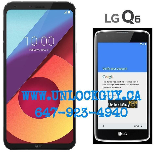 LG Q6 M703 GOOGLE ACCOUNT REMOVE | IMEI REPAIR | UNBLACKLIST & MORE in Cell Phone Services in Toronto (GTA)