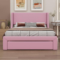 Ivy Bronx Full Size Storage Bed Velvet Upholstered Platform Bed With A Big Drawer