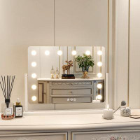 Wrought Studio Kairese Frameless Lighted Bathroom / Vanity Mirror