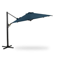 Arlmont & Co. Sterian Circle Cantilever Sunbrella Umbrella with Crank Lift Counter Weights Included