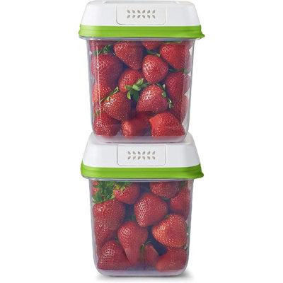 Prep & Savour Produce Saver Containers For Refrigerator With Lids For Food Storage, Dishwasher Safe in Refrigerators