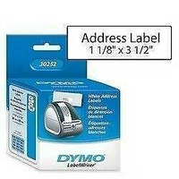 DYMO LABELWRITER ADDRESS LABELS, 1 1/8 X 3 1/2, WHITE, 350 LABELS/ROLL, 2 ROLLS/PACK 30252 $49