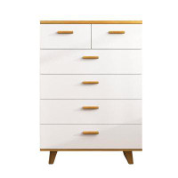 George Oliver White 6 Drawer Chest Of Drawers