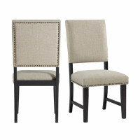 Joss & Main Laudine Solid Wood Side Chair in Taupe
