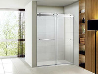 48 or 60 x 79 Clear Glass Inline Sliding Shower Glass Doors