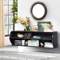 Wrought Studio Wall Mounted Media Console, Floating TV Stand, (Coffee)