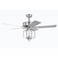 House of Hampton Ceiling Fans With Lights(No Include Bulb)  And Remote 52 Inch Bedroom Ceiling Fan With Light Crystal Ch