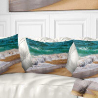 East Urban Home Seashore Typical Atlantic Seashore Pillow