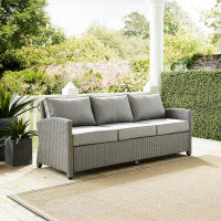 Birch Lane™ Lawson 80.5" Wide Outdoor Wicker Patio Sofa with Cushions