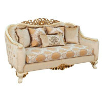 European Furniture Angelica 73" Rolled Arm Loveseat with Reversible Cushions
