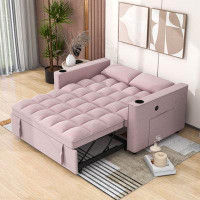 Latitude Run® Multi-functional Sofa Bed with 2 Cup Holders and USB Port for Living Room or Apartments