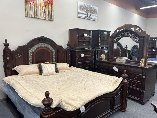 Solid Wood Bedroom Set !! UPTO 75% Off with MEGA CLearance !! FREE Delivery in Beds & Mattresses in Ontario - Image 4