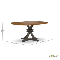 Canora Grey Canora Grey -48" x 48" to 66'' Butterfly 30" Tall Gabriel Dining Table - Denim Top & Chalk Base