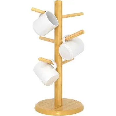 This coffee cup holder tree is composed of 3 parts including base long rod and detachable hoot. You...