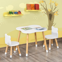 Kids Table and Chair Set 22" x 22" x 19.75" White