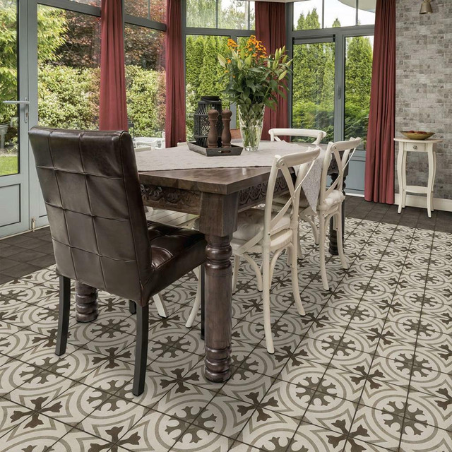Quartetto encaustic-inspired tile in an 8 x 8 - This porcelain tile comes in eight colors ( Field &amp; Decorative ) in Floors & Walls