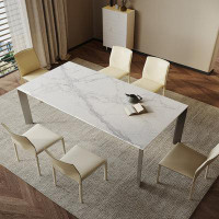 STAR BANNER Italian Minimalist Light Luxury Rectangular Dining Table And Chair Combination