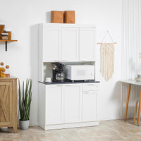 Kitchen Pantry 39.8"x 15.4" x 70.9" High Gloss White