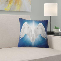 Made in Canada - The Twillery Co. Corwin Abstract Angel Wings on Background Pillow