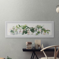 Latitude Run® 'Tropical Houseplants' - Picture Frame Panoramic Painting on Paper