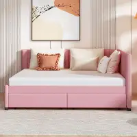 Latitude Run® Full Size Upholstered Daybed with 2 Storage Drawers Sofa Bed