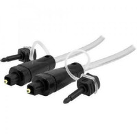 6ft. GE Pro Optical Audio Cable with Mini Toslink Adapters - Black