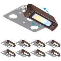 LEONLITE Brown Integrated LED Metal Step Light Pack